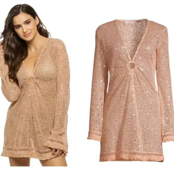 slim fit dress slacks MINNA Fashion HADES Gold Sequin Beaded Strapless Mermaid Formal Dress main image 1